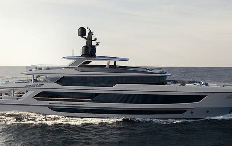 Baglietto superyacht Awandra underway side view 