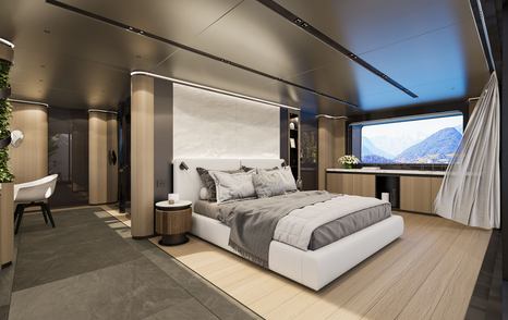 Rendering of Sirena 42M's owner's state room