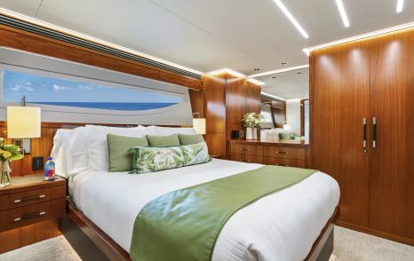 Westport yacht Seas the Day guest cabin with double bed 