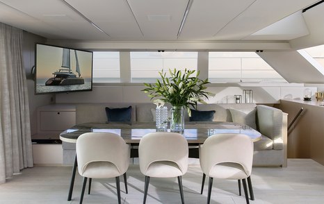 Sunreef Yachts 60 Sunreef Power catamaran main saloon dining area