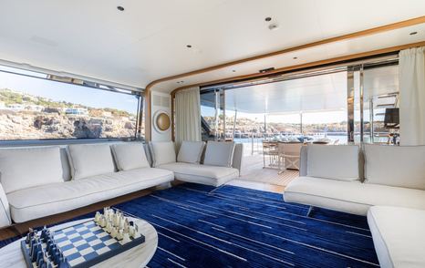 Benetti superyacht EH2 sky lounge seating area 
