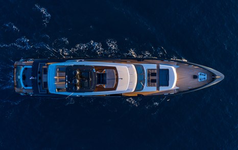 Superyacht OLOKUN viewed from above