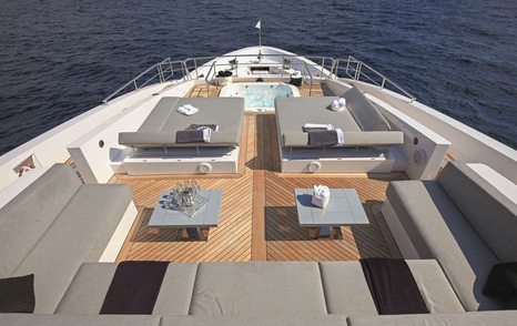 Benetti Fast 125 Superyacht seating area 