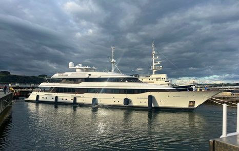 Superyacht Solace at anchor 