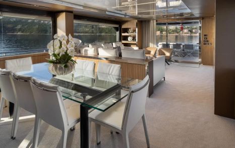  Riva motor yacht M main saloon dining area 