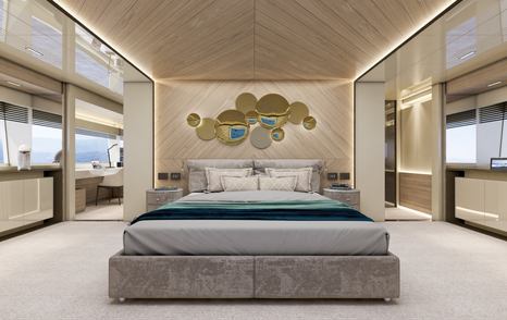 Arcadia A115 superyacht master cabin