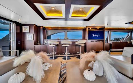 Superyacht Rylax bar area 