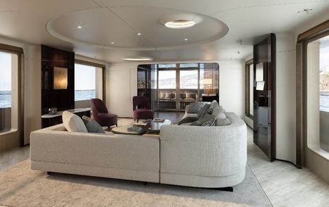 Azimut Grande Trideck Superyacht Blue Eyes main saloon