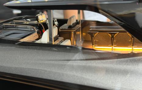 Model of BRABUS AB150 Motor Yacht flybridge helm station