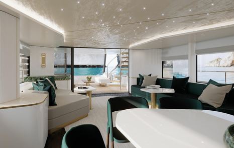 Interior styling on Magellano 25 Metri from Azimut