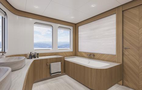 Hot Lab Numarine ensuite design with timber 