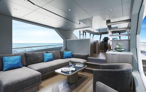 Rendering of 540 Adventure interior with seating area