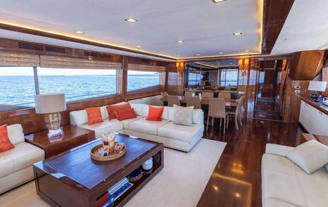 Princess motor yacht Mira saloon lounge area 