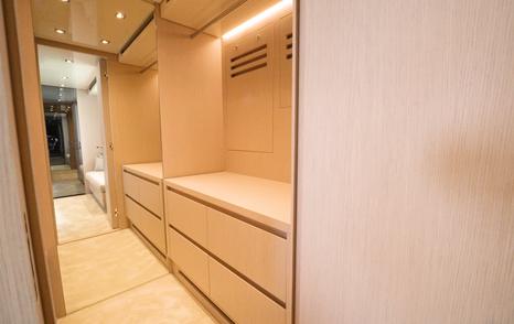 Sanlorenzo-SX76-Review-owner-cabin-walk-in-wardrobe