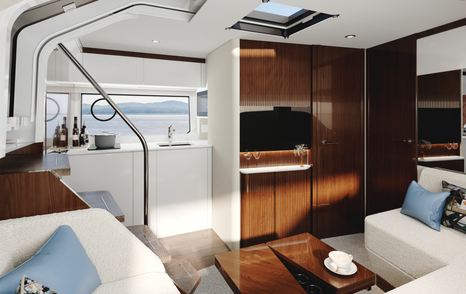 Fairline Targa 40 Mk2 2023 interior salon shot