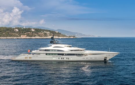 Superyacht Tatiana on water 