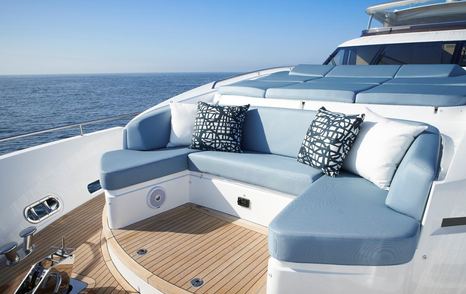 Princess motor yacht Adromelia foredeck seating 