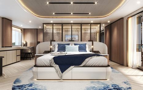 Gulf Craft Majesty 145 Superyacht  master cabin 