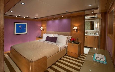 Rendering of Motor yacht Annastar's VIP stateroom