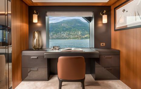 Riva 54Metri Superyacht Sairu master cabin office area 