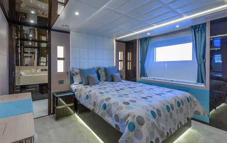 Superyacht Chrimi III's second guest bedroom