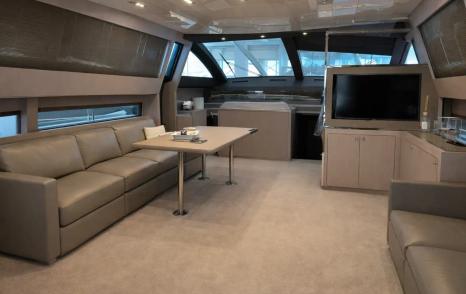 Riva motor yacht Speedy Bear saloon lounge area 