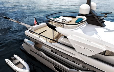 AvA Yachts superyacht V stern view of decks 