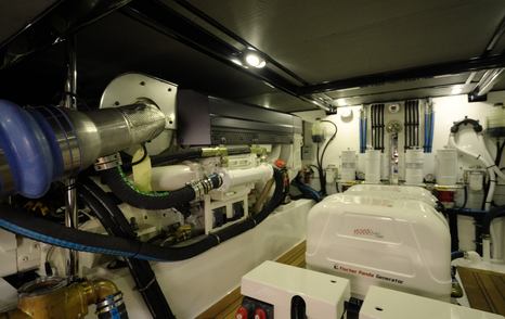 Grand-Banks-GB62-Flybridge-Review-engine-room-engine