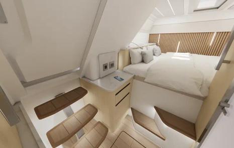 Rendering of Aquila 35 Sport Power Catamaran cabin