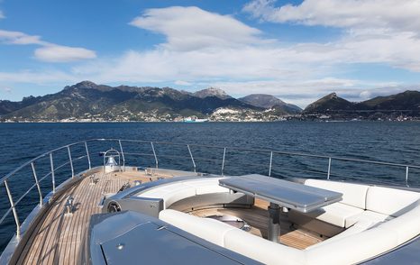 Pershing 108 superyacht Grace foredeck 