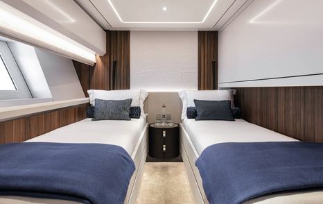 Twin cabin onboard sportsfisher yacht SPECIAL ONE