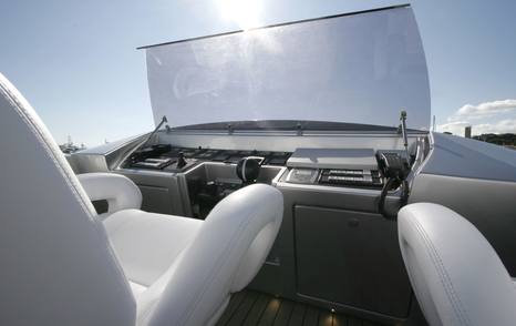 Pershing 115 motor yacht helm station