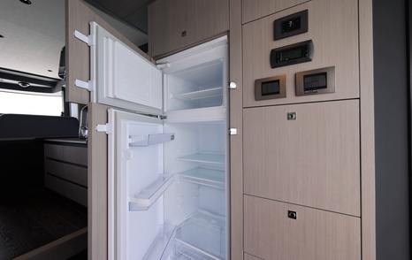 Sirena 48 galley fridge and freezer storage
