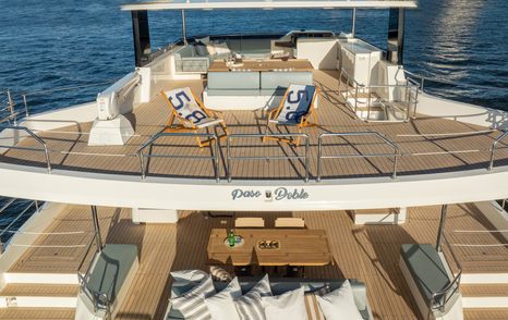 GranOcean W-72 Open Catamaran upper deck with various seating