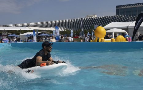 Watersports demonstration at the Miami International Boat Show