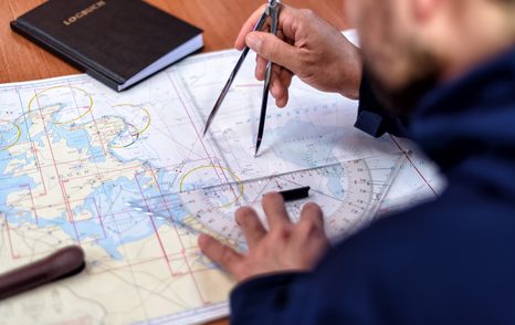 plotting passage on paper chart