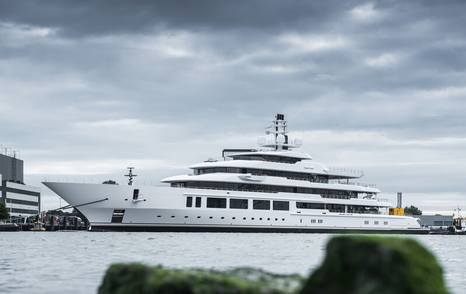 Oceanco's Project Y719 on water