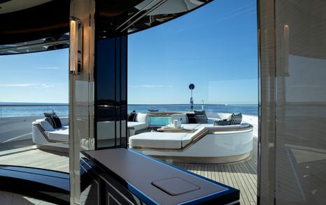 Lady Estey owners private deck with pool