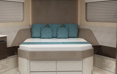 Rendering of Cruisers 50 FLY motor yacht cabin 