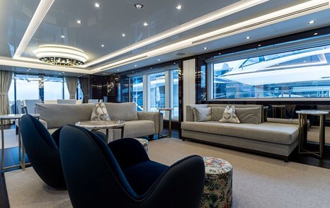Superyacht Out Of The Blue main saloon seating area