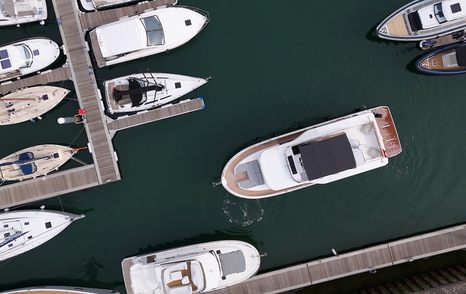 Beneteau-Swift-Trawler-54-Review-overhead-marina