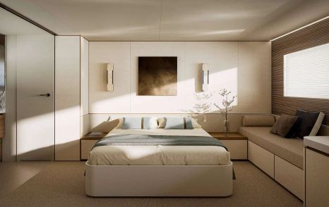 Azimut Seadeck 9 motor yacht master cabin 