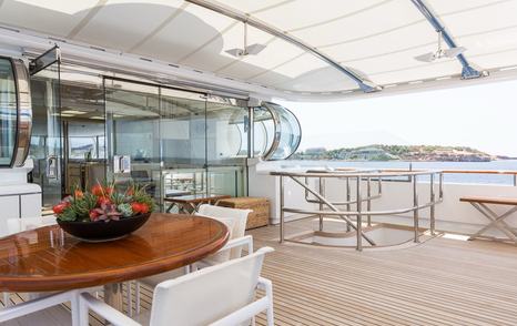 Blohm+Voss Superyacht Zeus upper aft deck 