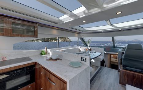 Plentiful glass makes for a bright main deck 