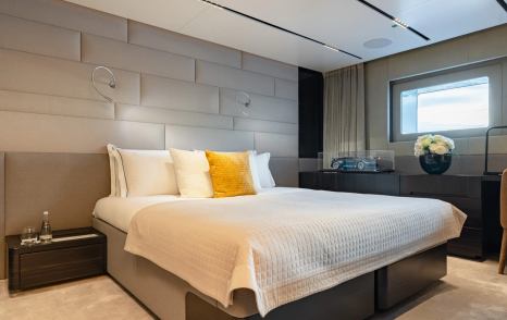  Admiral superyacht Althea guest cabin with double bed 