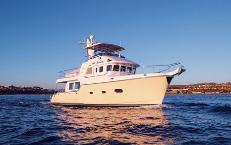 Nordhavn displacement yacht with a single engine