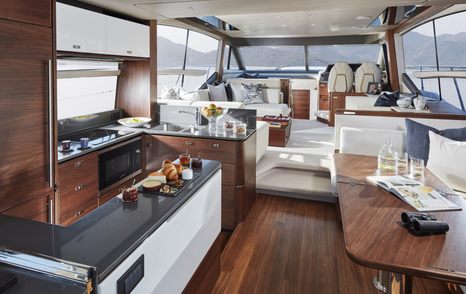 Interior of the Princess F62 yacht