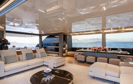 Superyacht main saloon