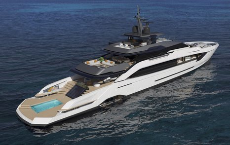 Rendering of Tankoa T55 Sportiva superyacht 