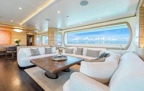  Benetti superyacht The Jewel main saloon sofas 